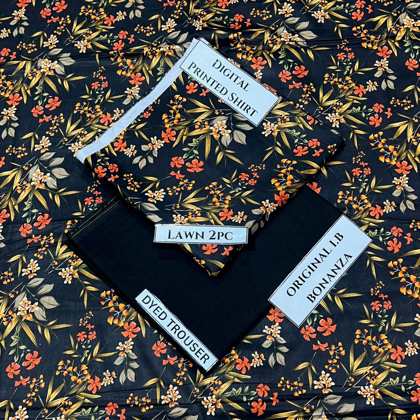 2Pc -  Unstitched Printed Lawn