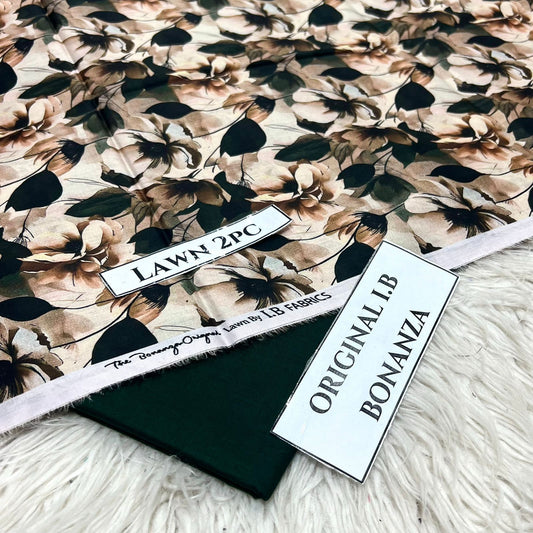 2Pc -  Unstitched Printed Lawn