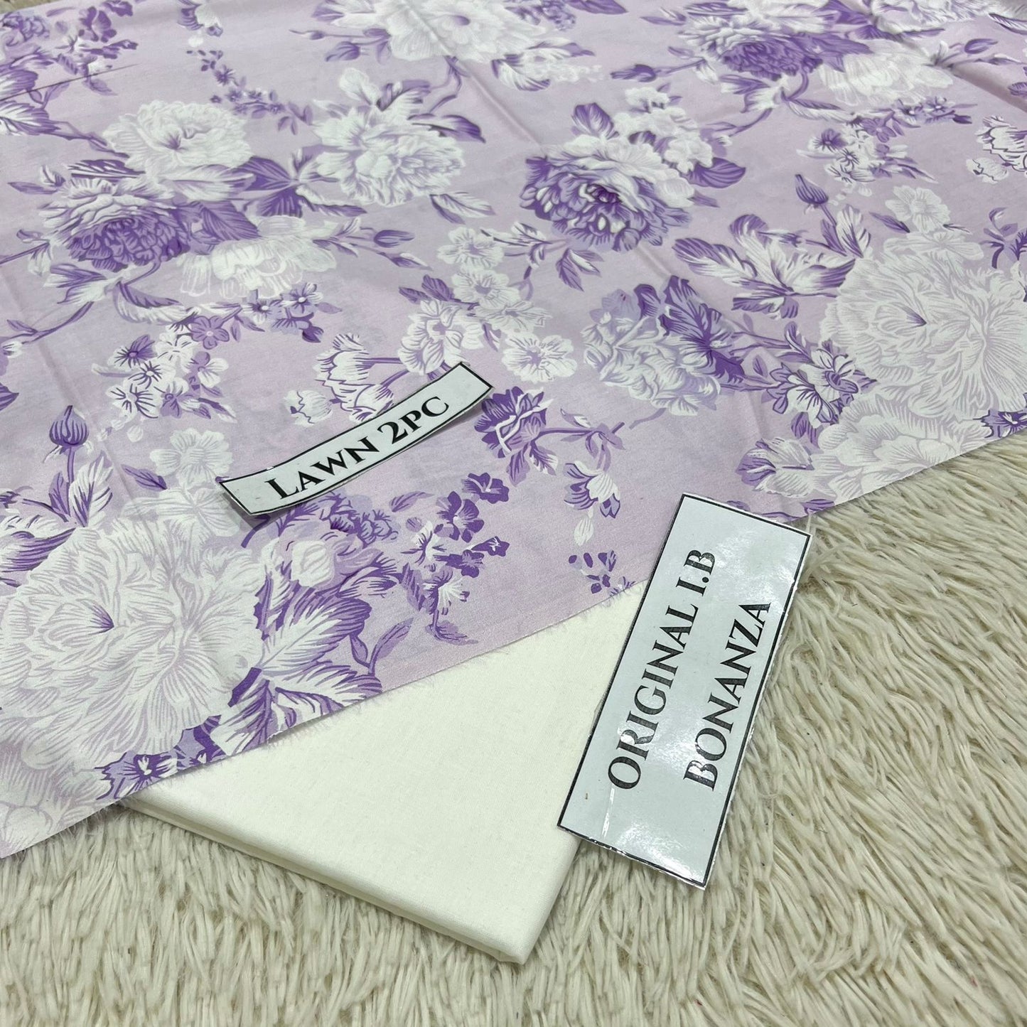 2Pc -  Unstitched Printed Lawn