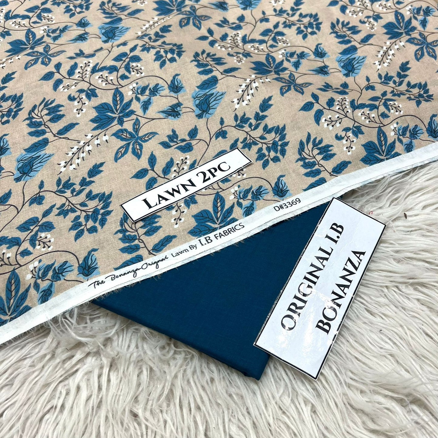 2Pc -  Unstitched Printed Lawn