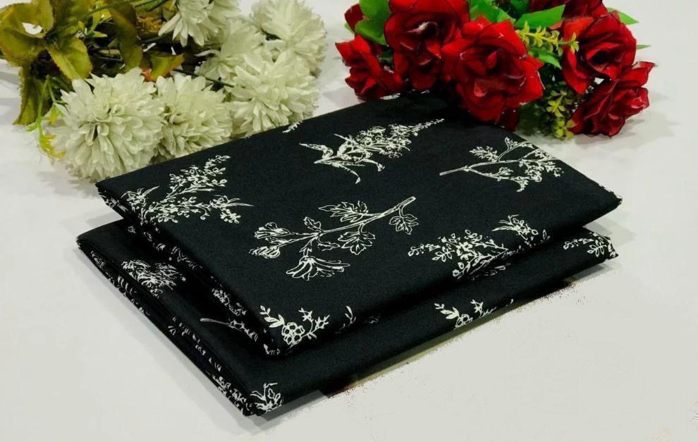 2Pc -  Unstitched Printed Cambric Cotton