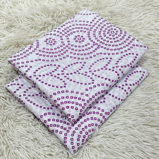 2Pc -  Unstitched Printed Lawn