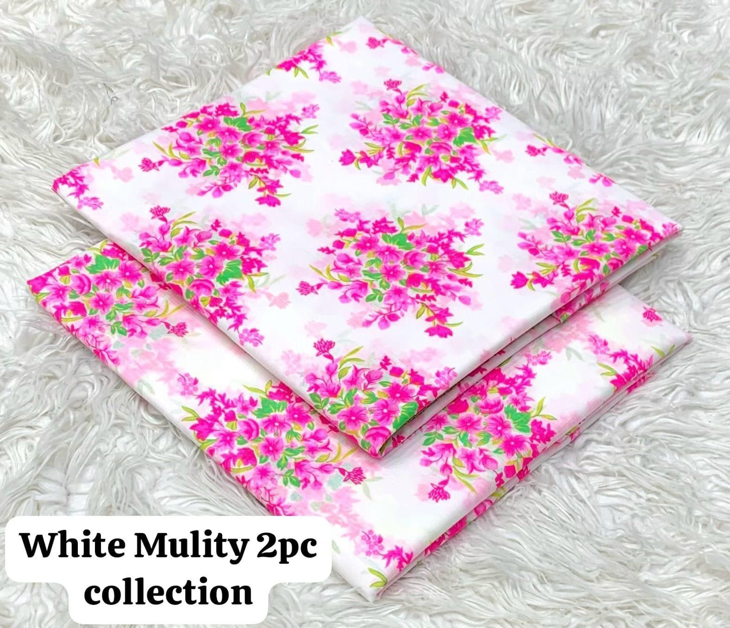 2Pc -  Unstitched Printed Lawn