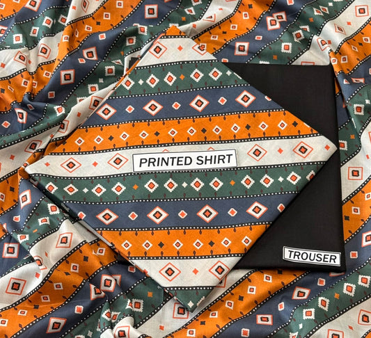 2Pc -  Unstitched Printed Lawn