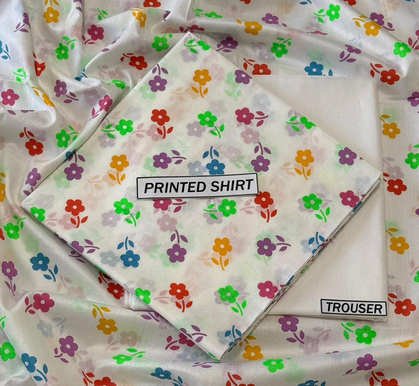2Pc -  Unstitched Printed Lawn
