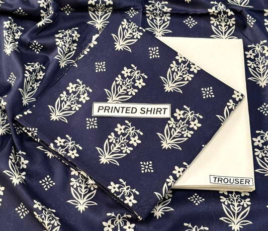 2Pc -  Unstitched Printed Lawn