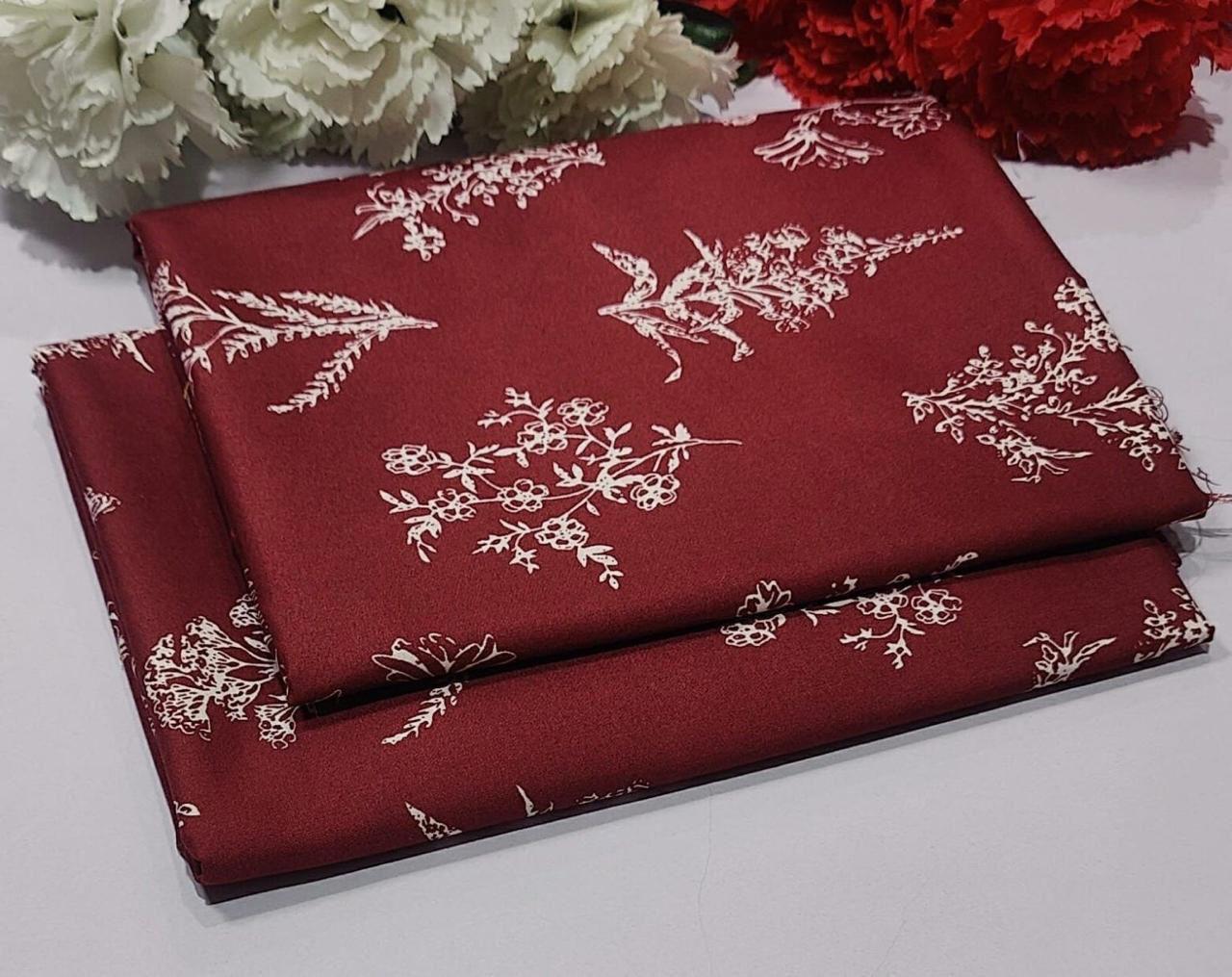 2Pc -  Unstitched Printed Cambric Cotton