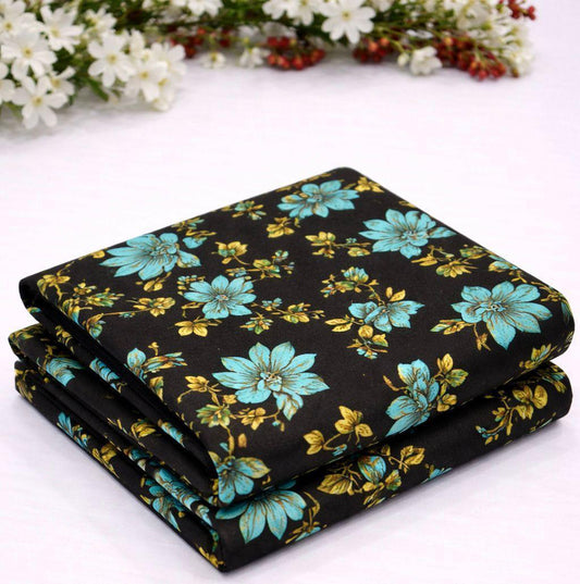 2Pc -  Unstitched Printed Cambric Cotton