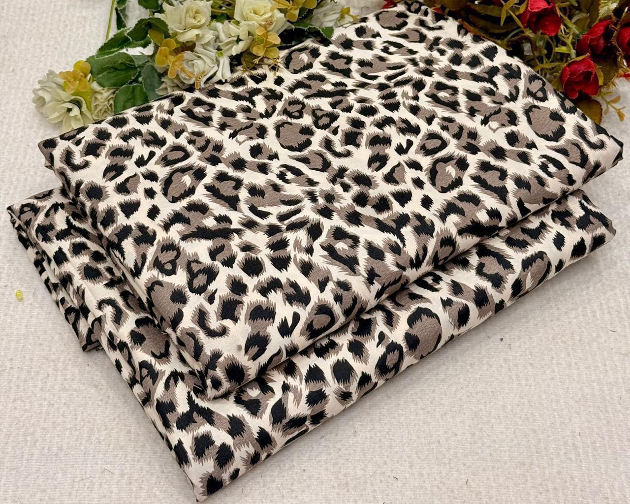 2Pc -  Unstitched Printed Cambric Cotton