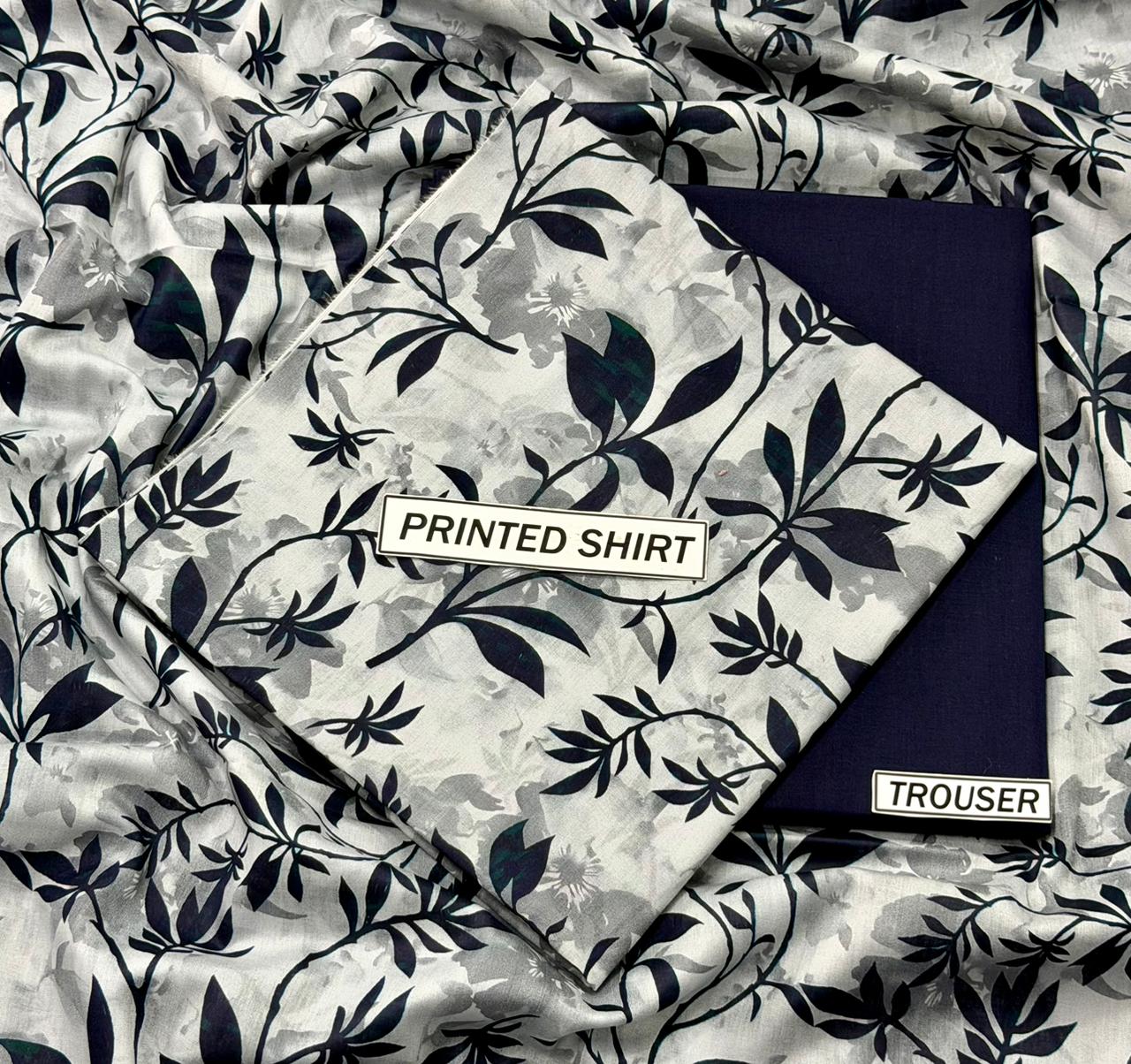 2Pc -  Unstitched Printed Lawn