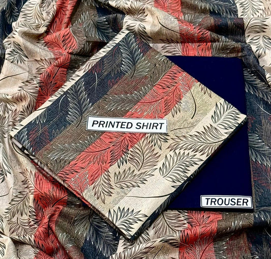 2Pc -  Unstitched Printed Lawn