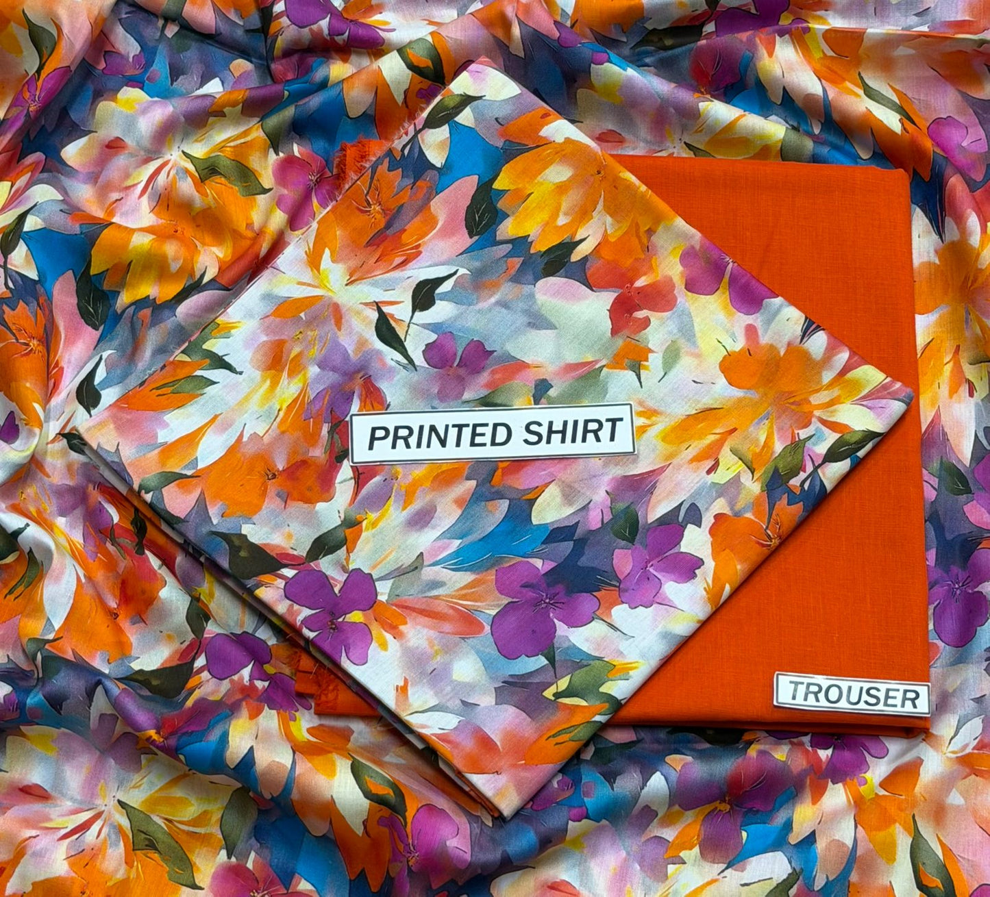 2Pc -  Unstitched Printed Lawn