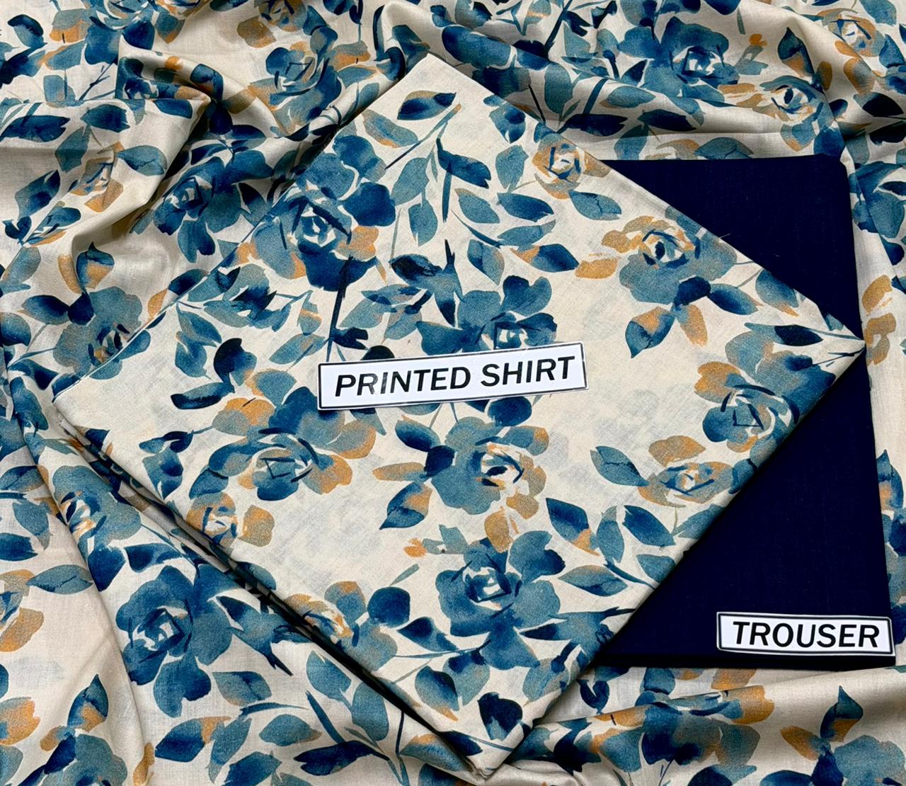 2Pc -  Unstitched Printed Lawn