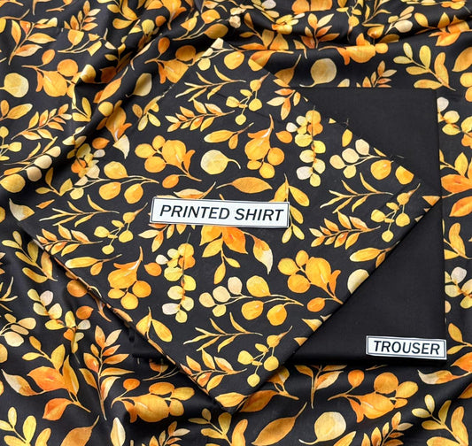 2Pc -  Unstitched Printed Lawn