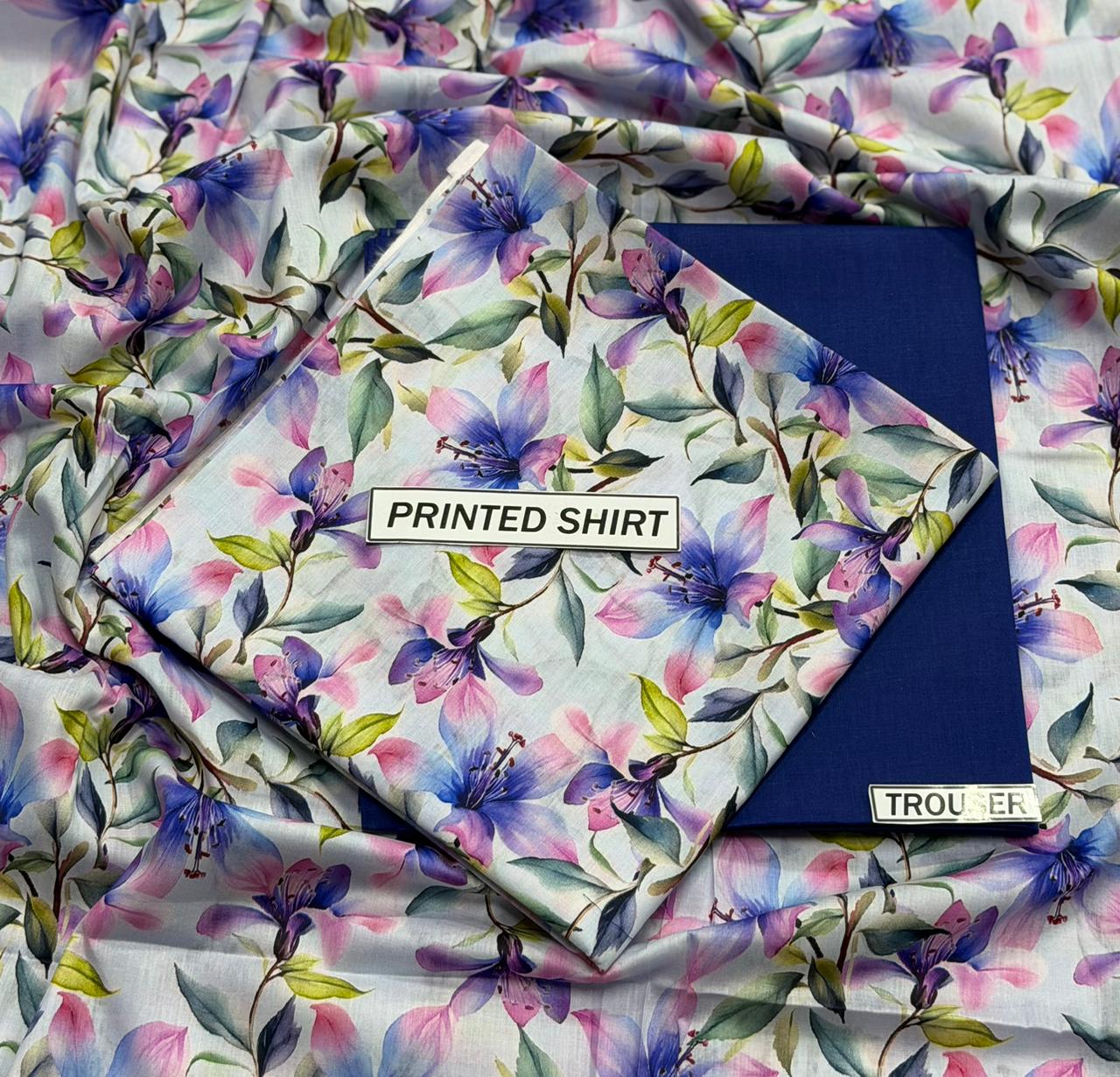2Pc -  Unstitched Printed Lawn