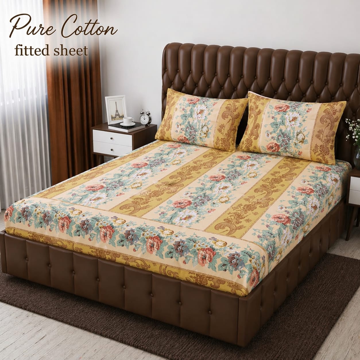 Premium cotton Fitted Bedsheet