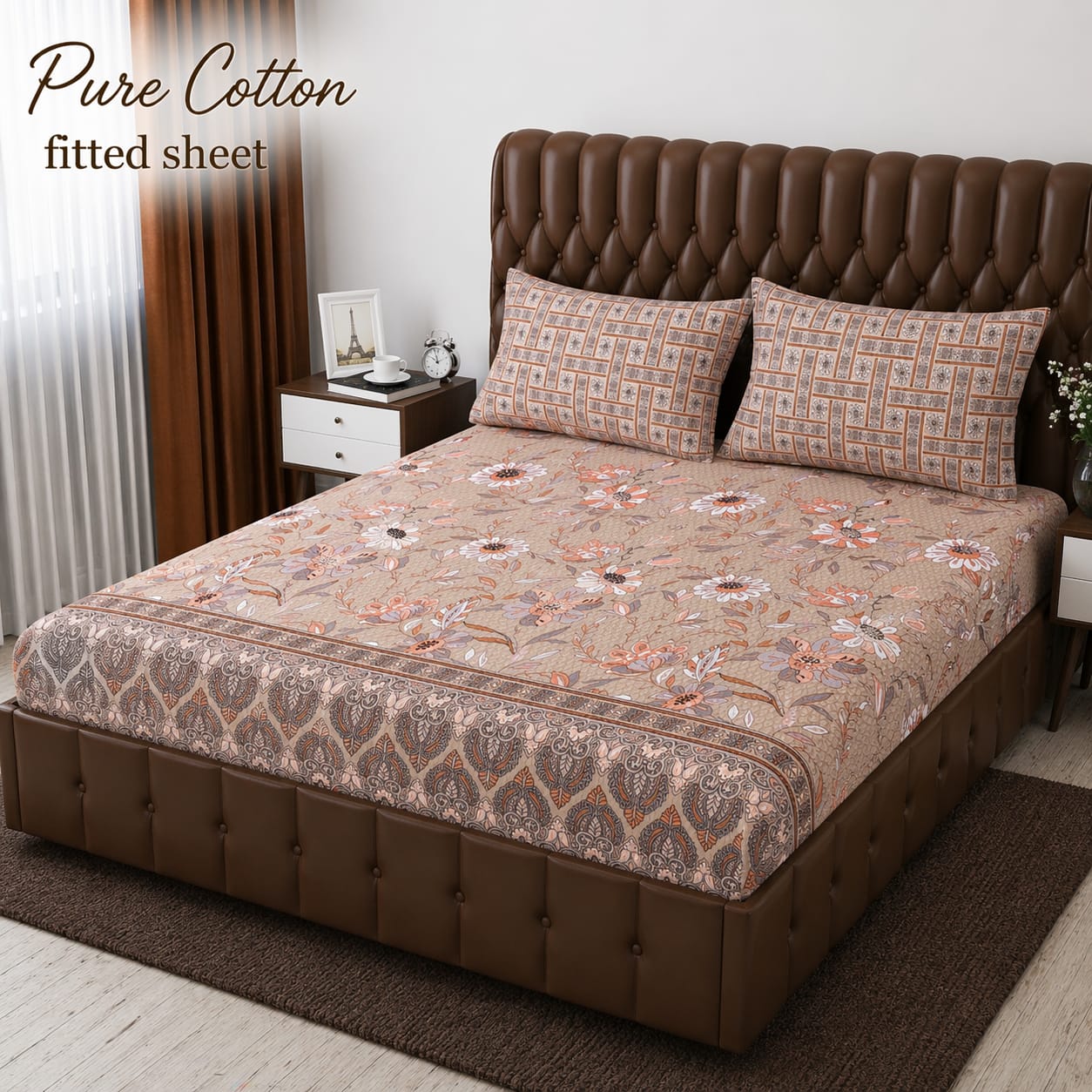 Premium cotton Fitted Bedsheet