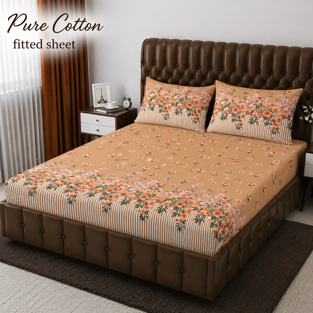 Premium cotton Fitted Bedsheet