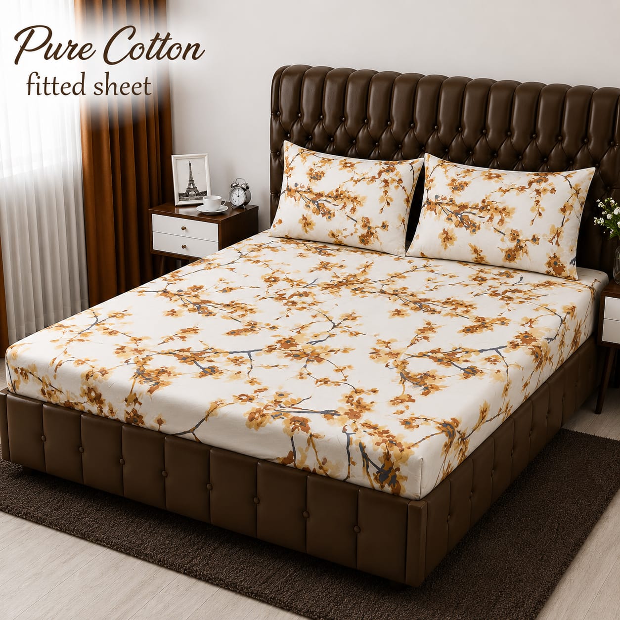 Premium cotton Fitted Bedsheet
