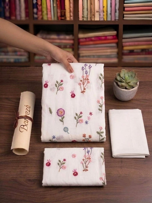 2Pc -  Unstitched EMB Lawn