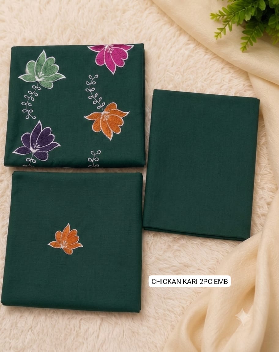 2Pc -  Unstitched EMB Lawn
