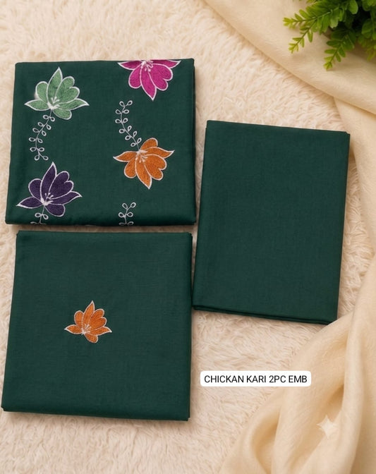 2Pc -  Unstitched EMB Lawn