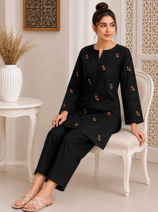 2Pc -  Unstitched EMB Lawn