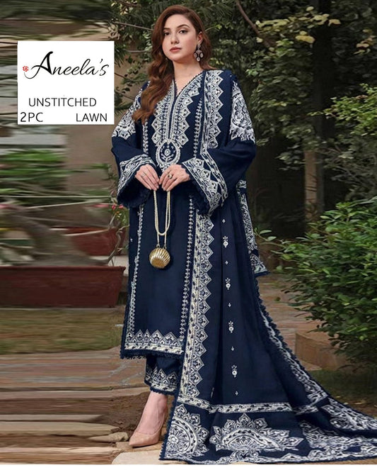 2Pc -  Unstitched EMB Lawn