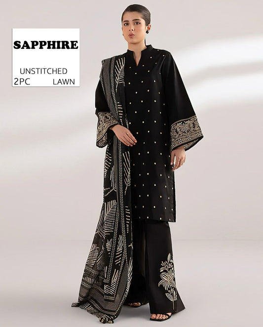 2Pc -  Unstitched EMB Lawn
