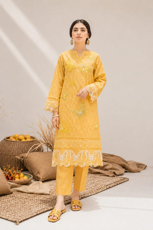 2Pc -  Unstitched EMB Lawn