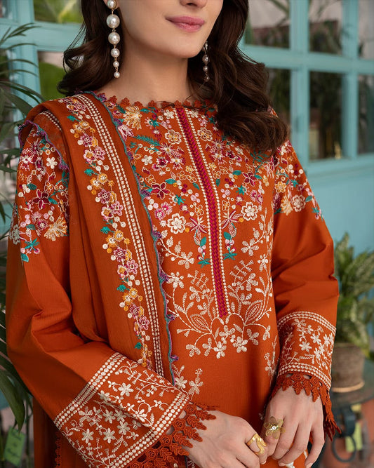 3Pc -  Unstitched EMB Dhanak