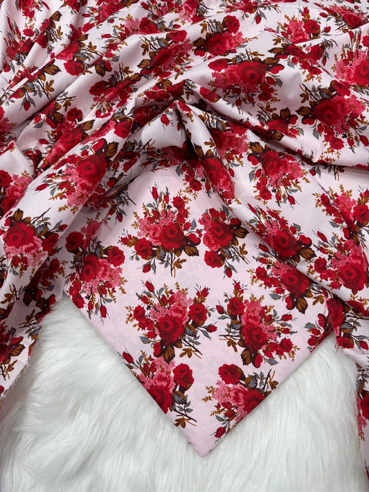 2Pc -  Unstitched Printed Cambric Cotton