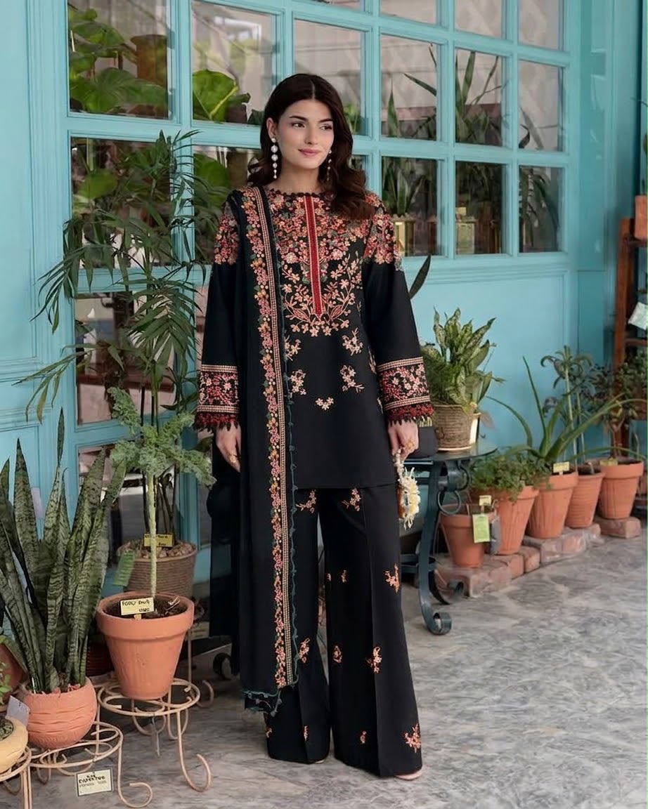 3Pc -  Unstitched EMB Dhanak
